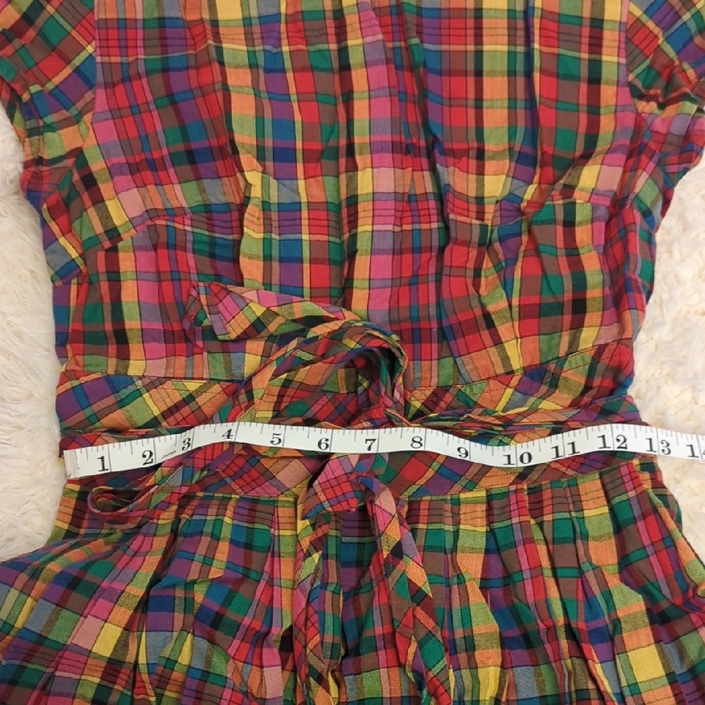 eShakti Multicolor Plaid Dress Size Small - Picture 12 of 16